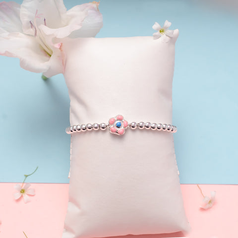 HALLMARK 925 PINK FLOWER ADJUSTABLE BRACELET