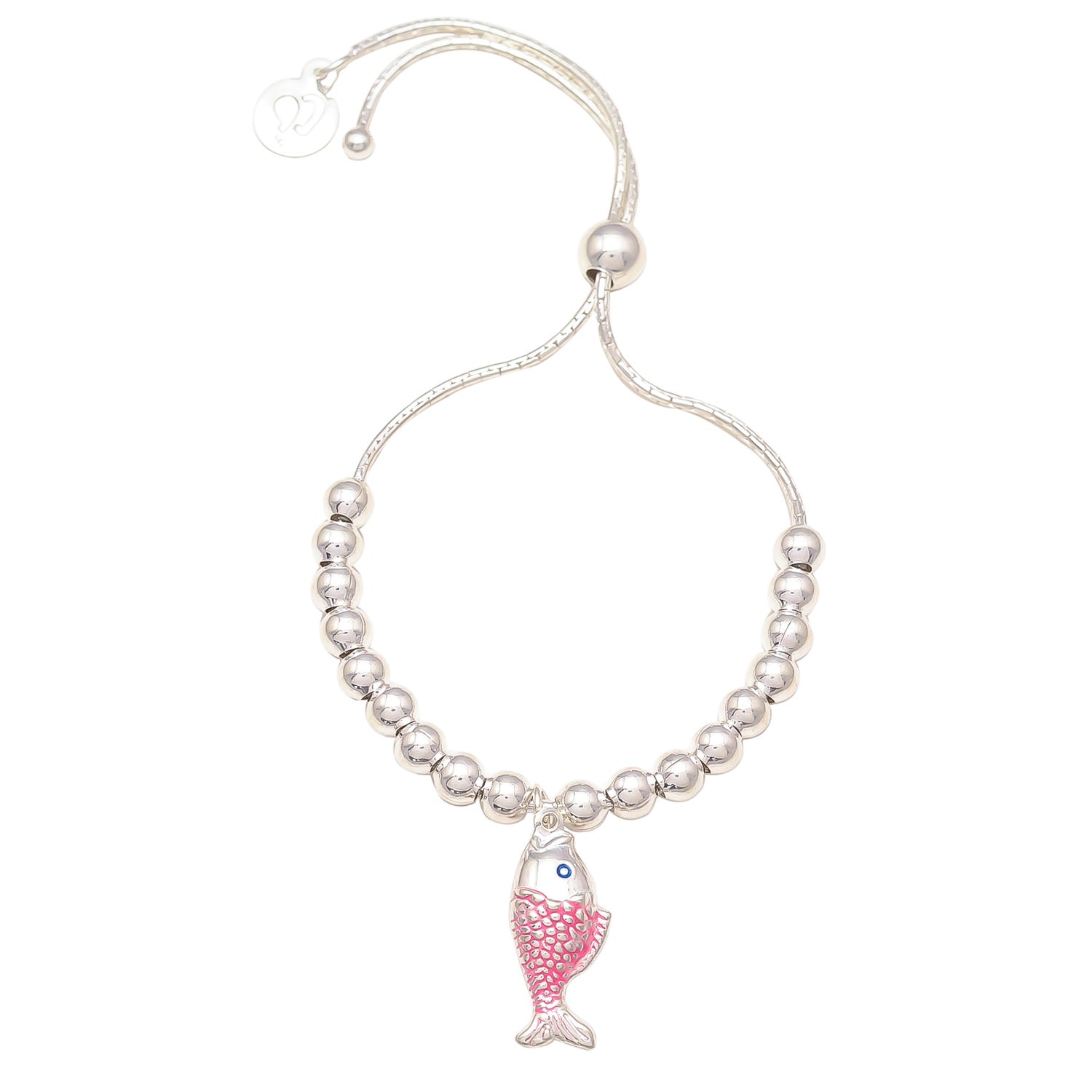 HALLMARK 925 PINK FISH ADJUSTABLE BRACELET