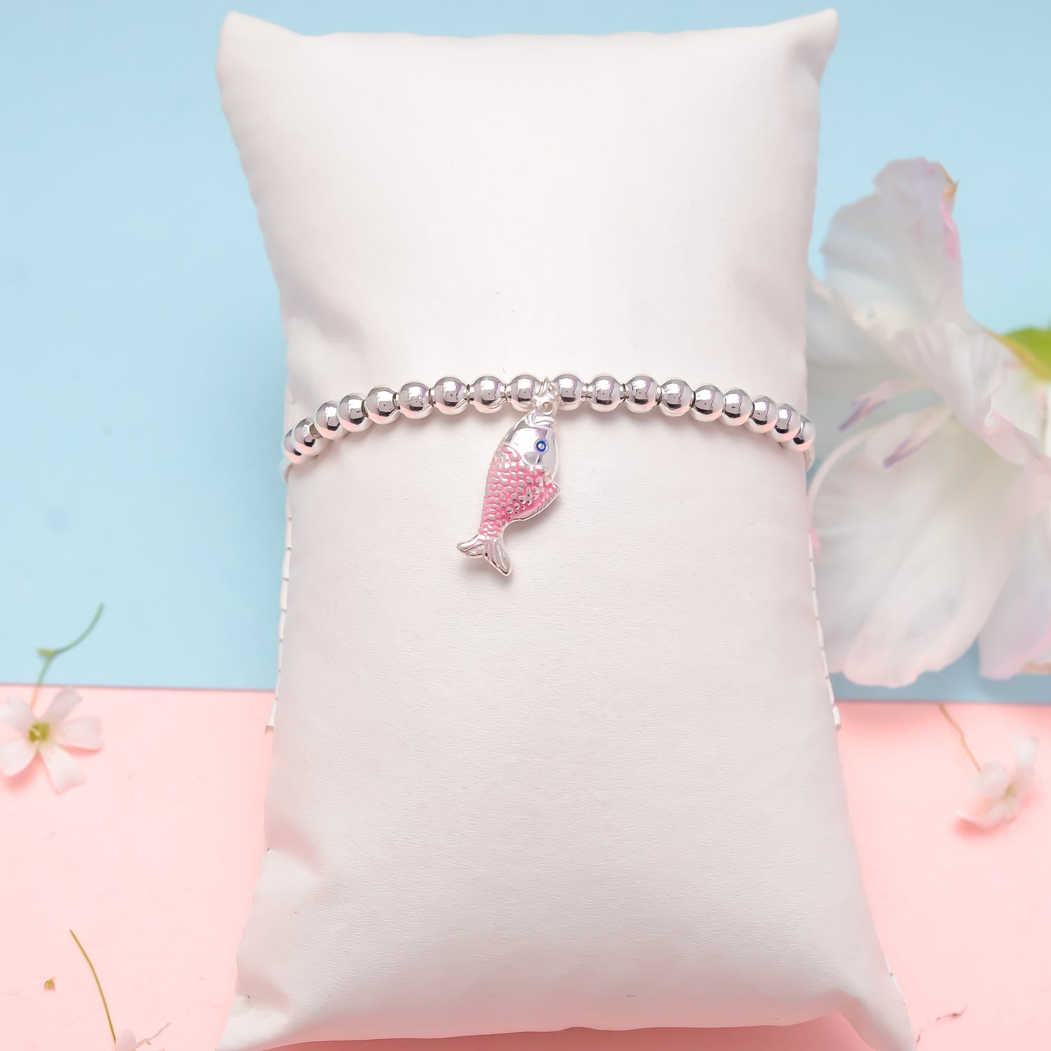 HALLMARK 925 PINK FISH ADJUSTABLE BRACELET