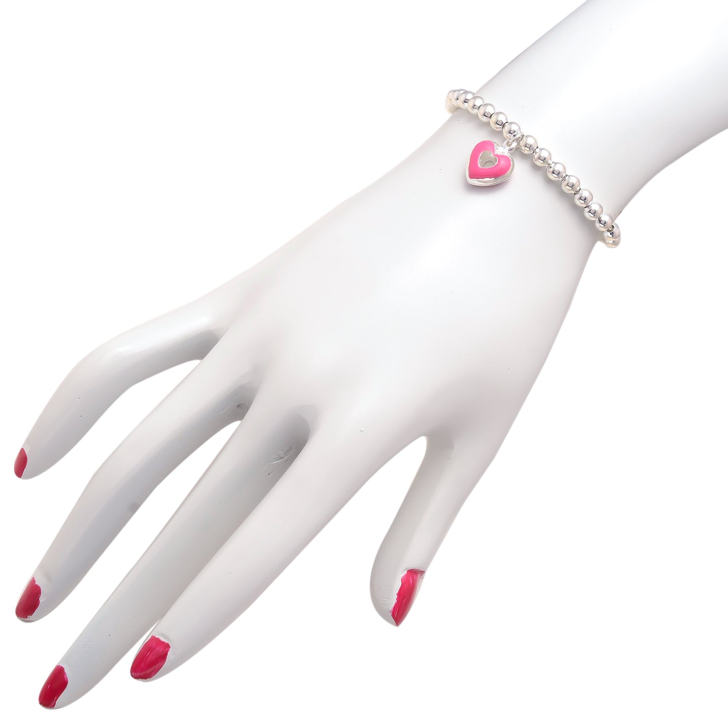 HALLMARK 925 PINK HEART ADJUSTABLE BRACELET