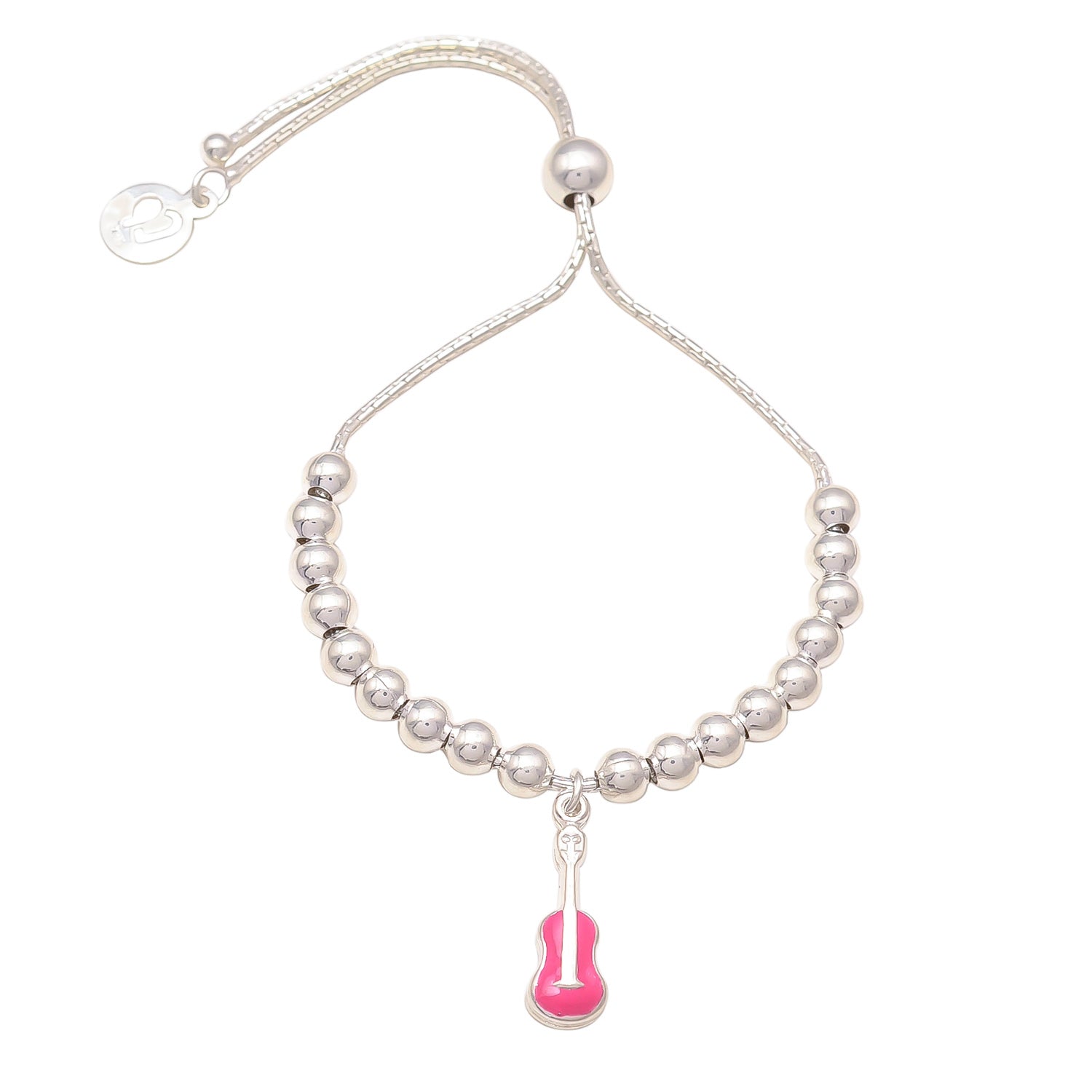 HALLMARK 925 PINK GUITAR ADJUSTABLE BRACELET