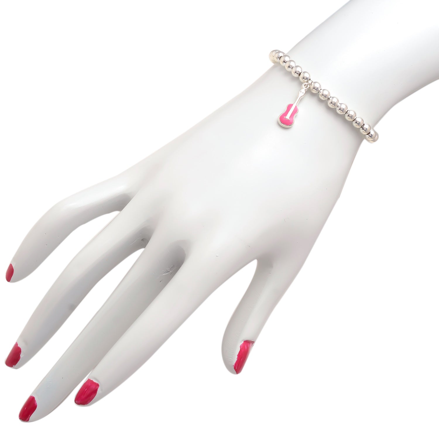 HALLMARK 925 PINK GUITAR ADJUSTABLE BRACELET