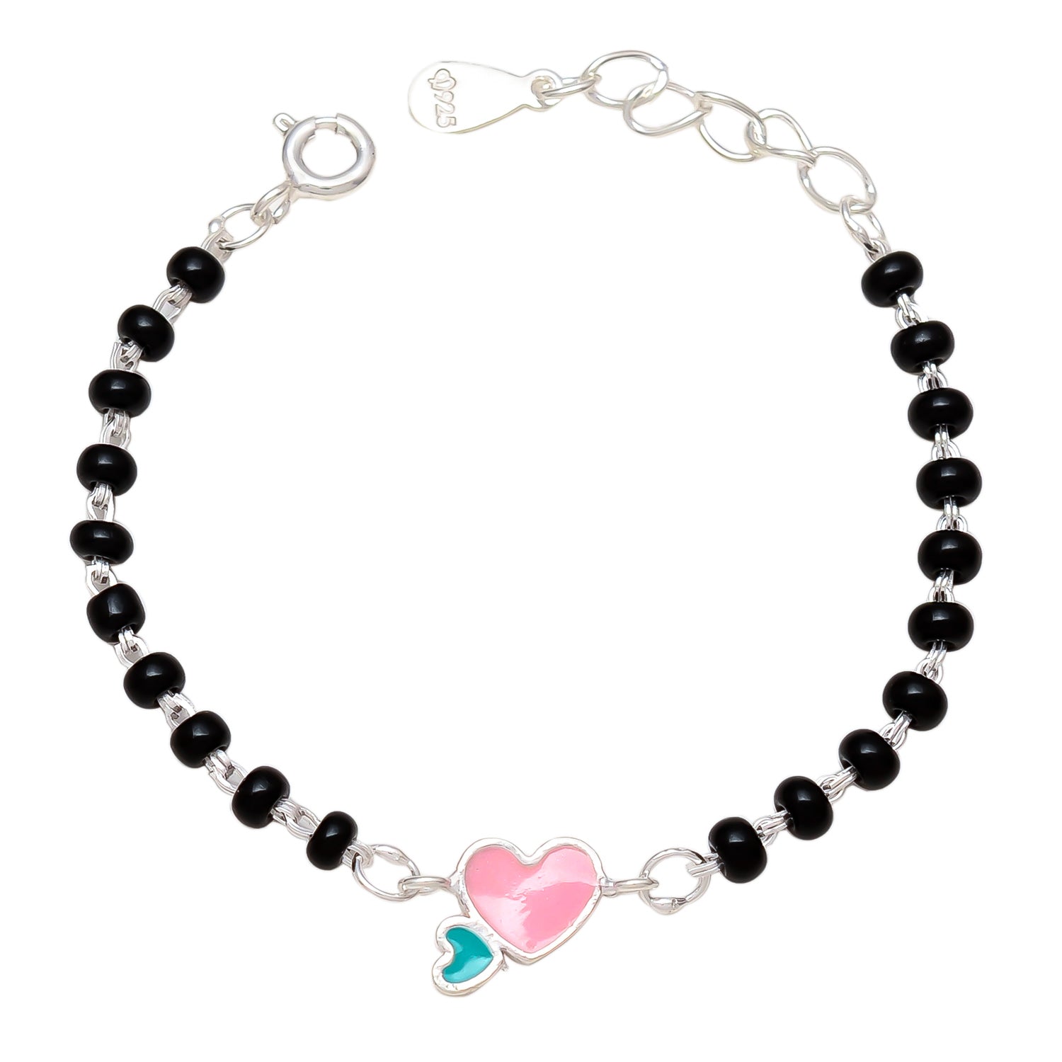 HALLMARK 925 MOM & BABY HEART NAZARIYA ADJUSTABLE BRACELET