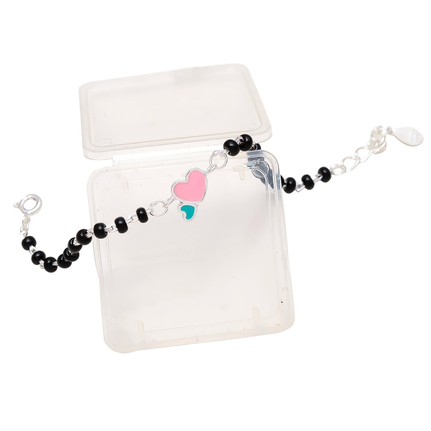 HALLMARK 925 MOM & BABY HEART NAZARIYA ADJUSTABLE BRACELET