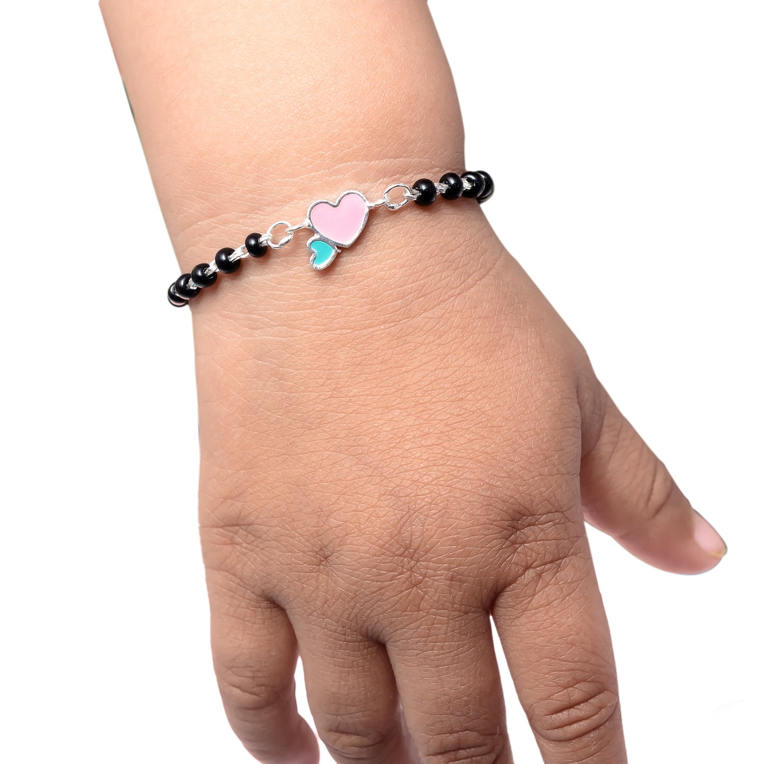 HALLMARK 925 MOM & BABY HEART NAZARIYA ADJUSTABLE BRACELET