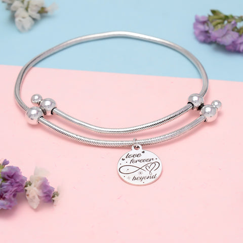 HALLMARK 925 SILVER ADJUSTABLE COUPLE BRACELET