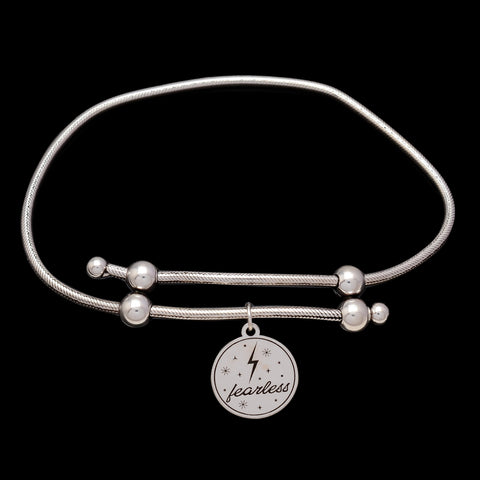 HALLMARK 925 STERLING SILVER ADJUSTABLE BRACELET FOR FEARLESS PEOPLE