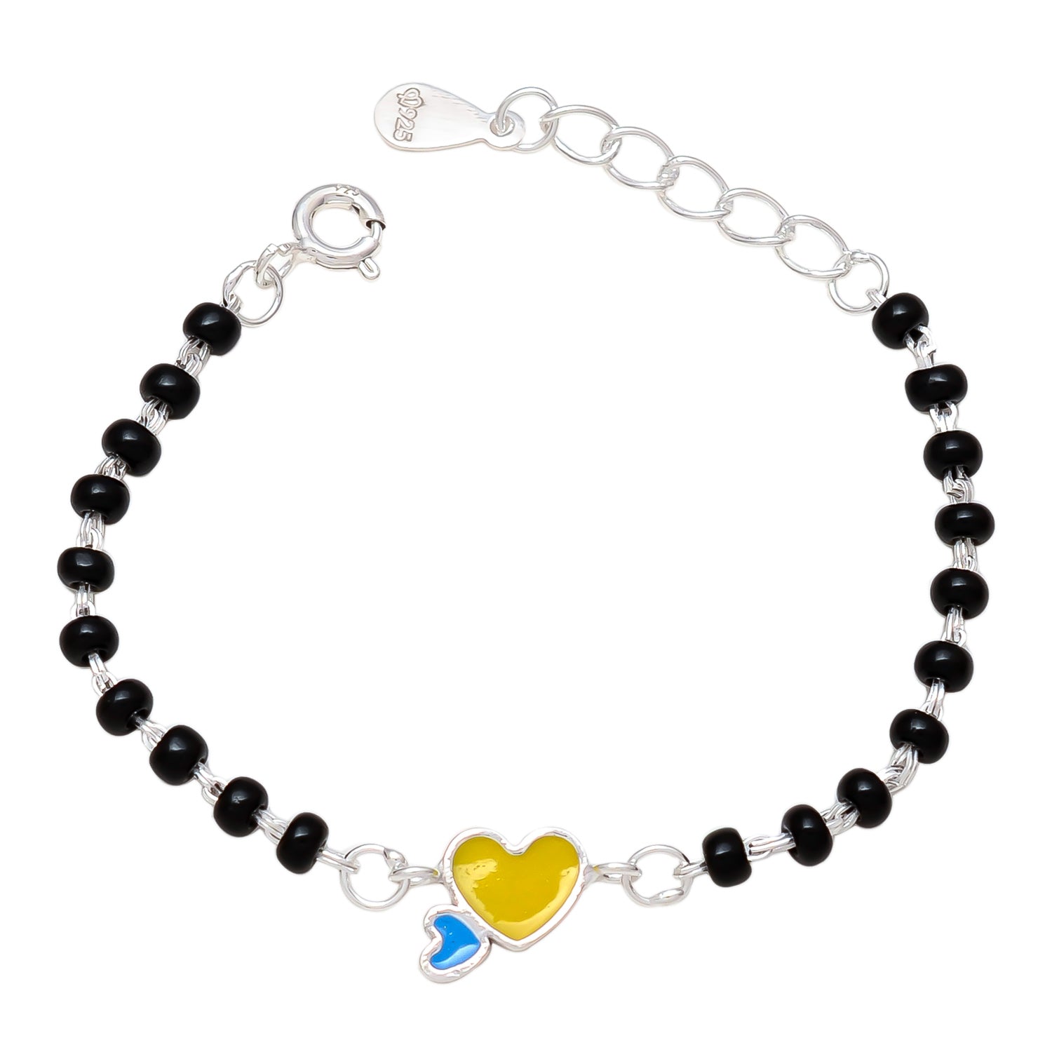 HALLMARK 925 MOM & BABY HEART NAZARIYA ADJUSTABLE BRACELET