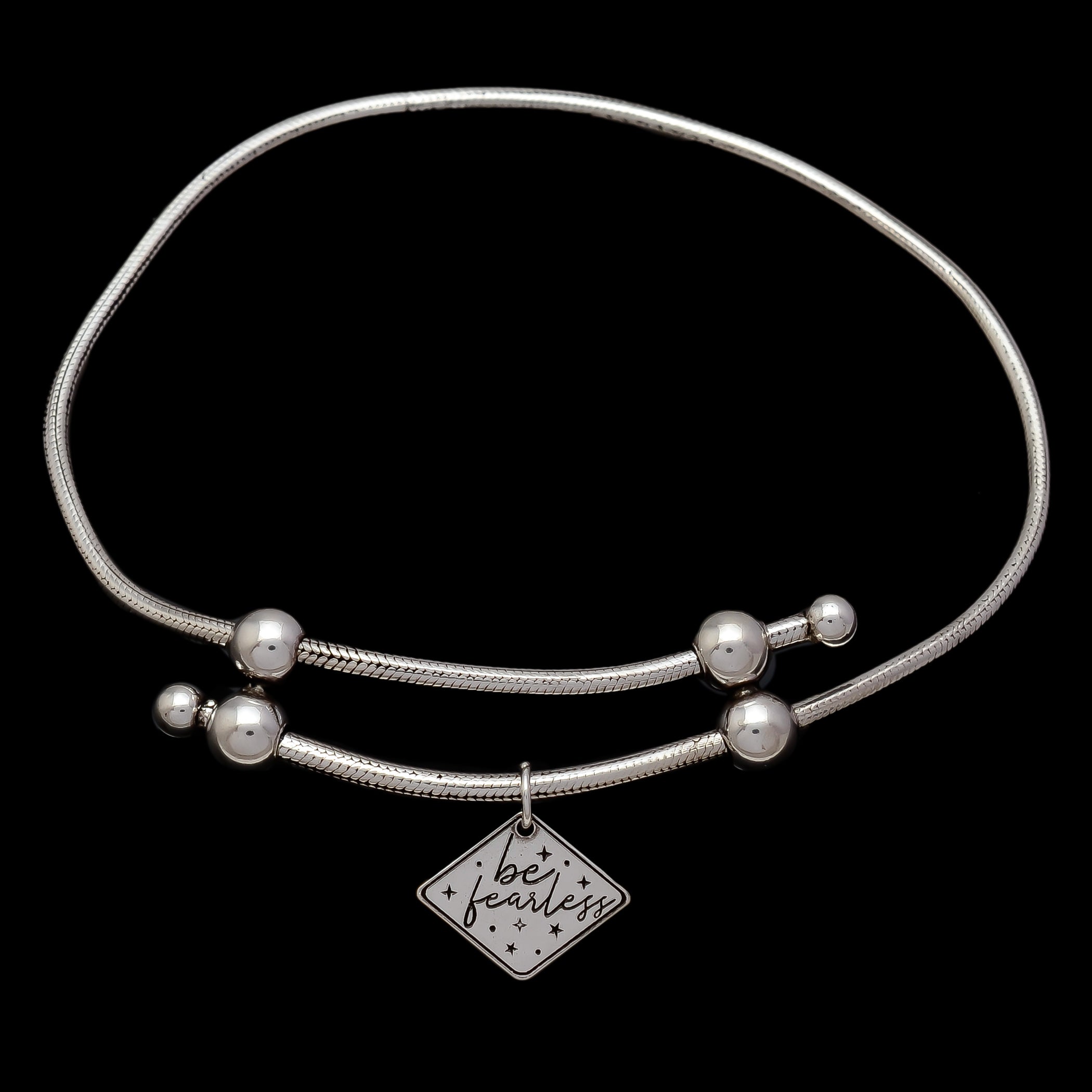 HALLMARK 925 STERLING SILVER ADJUSTABLE BRACELET FOR BEING FEARLESS