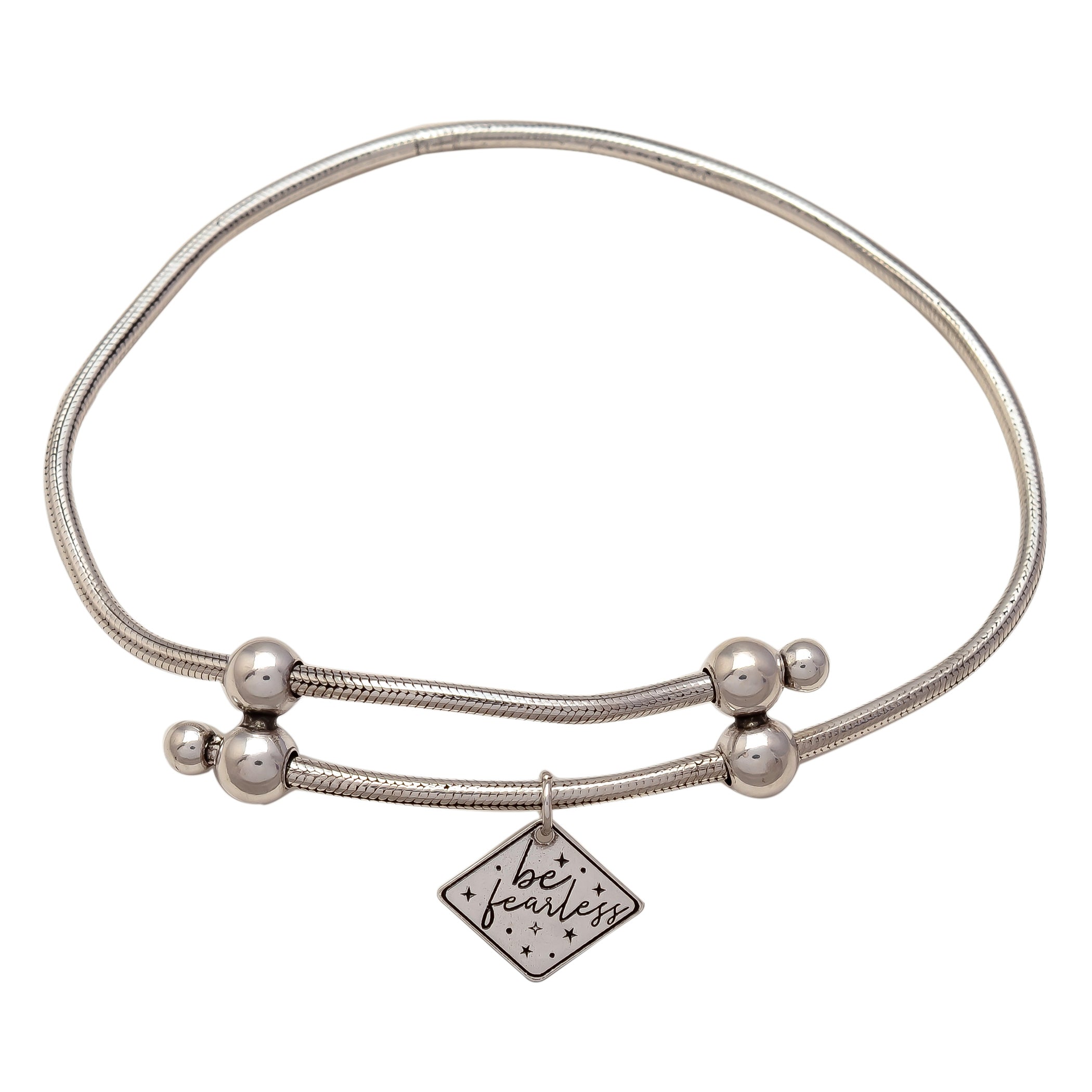 HALLMARK 925 STERLING SILVER ADJUSTABLE BRACELET FOR BEING FEARLESS