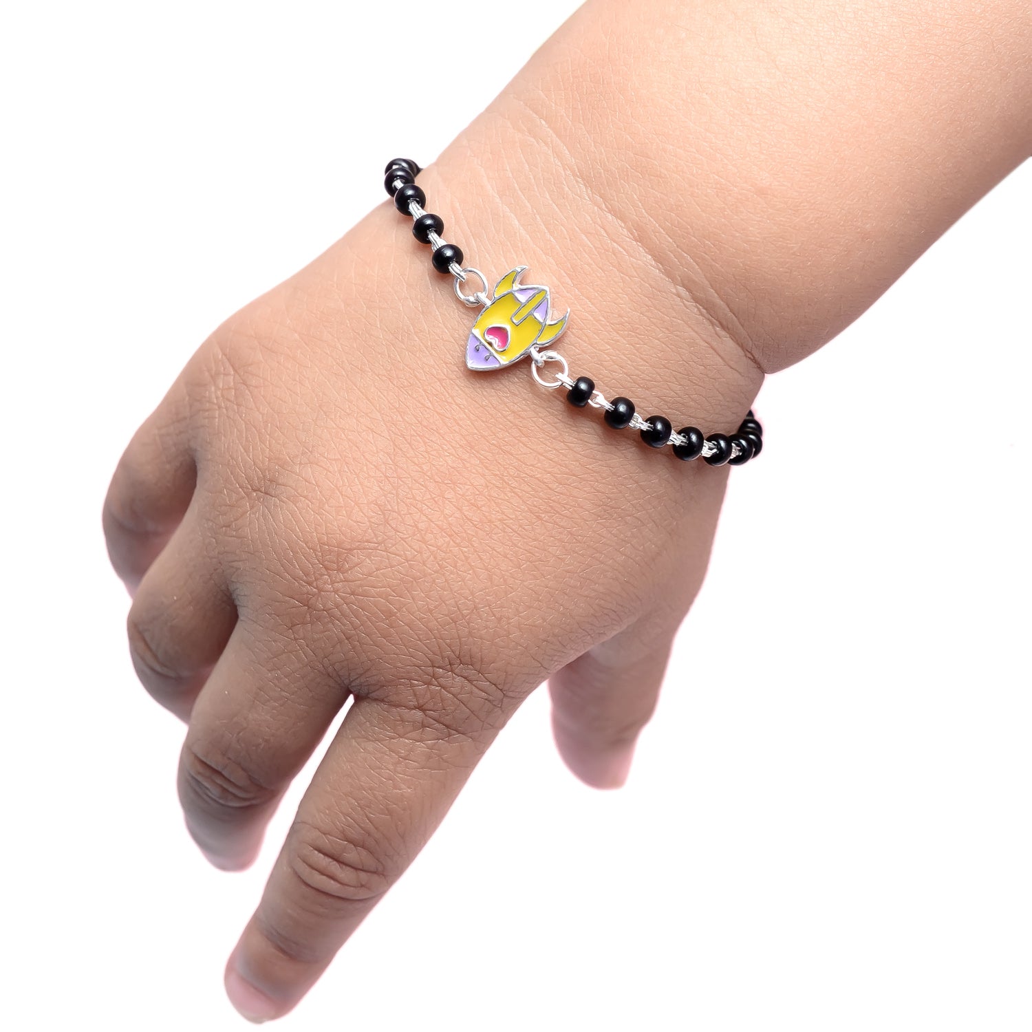 HALLMARK SILVER 925 HEART ROCKET BABY NAZARIYA ADJUSTABLE BRACELET