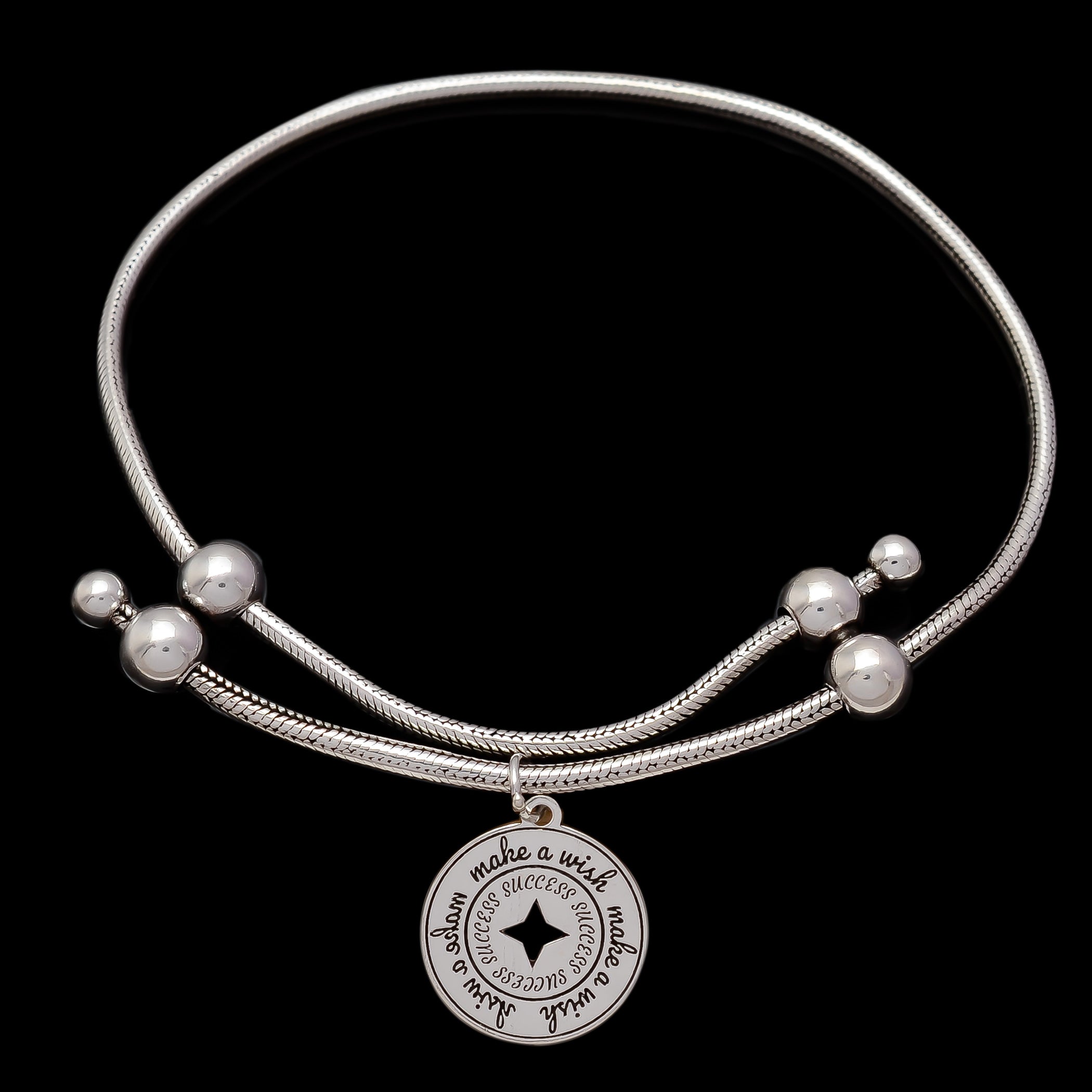 HALLMARK 925 STERLING SILVER SUCCESS WISH ADJUSTABLE BRACELET