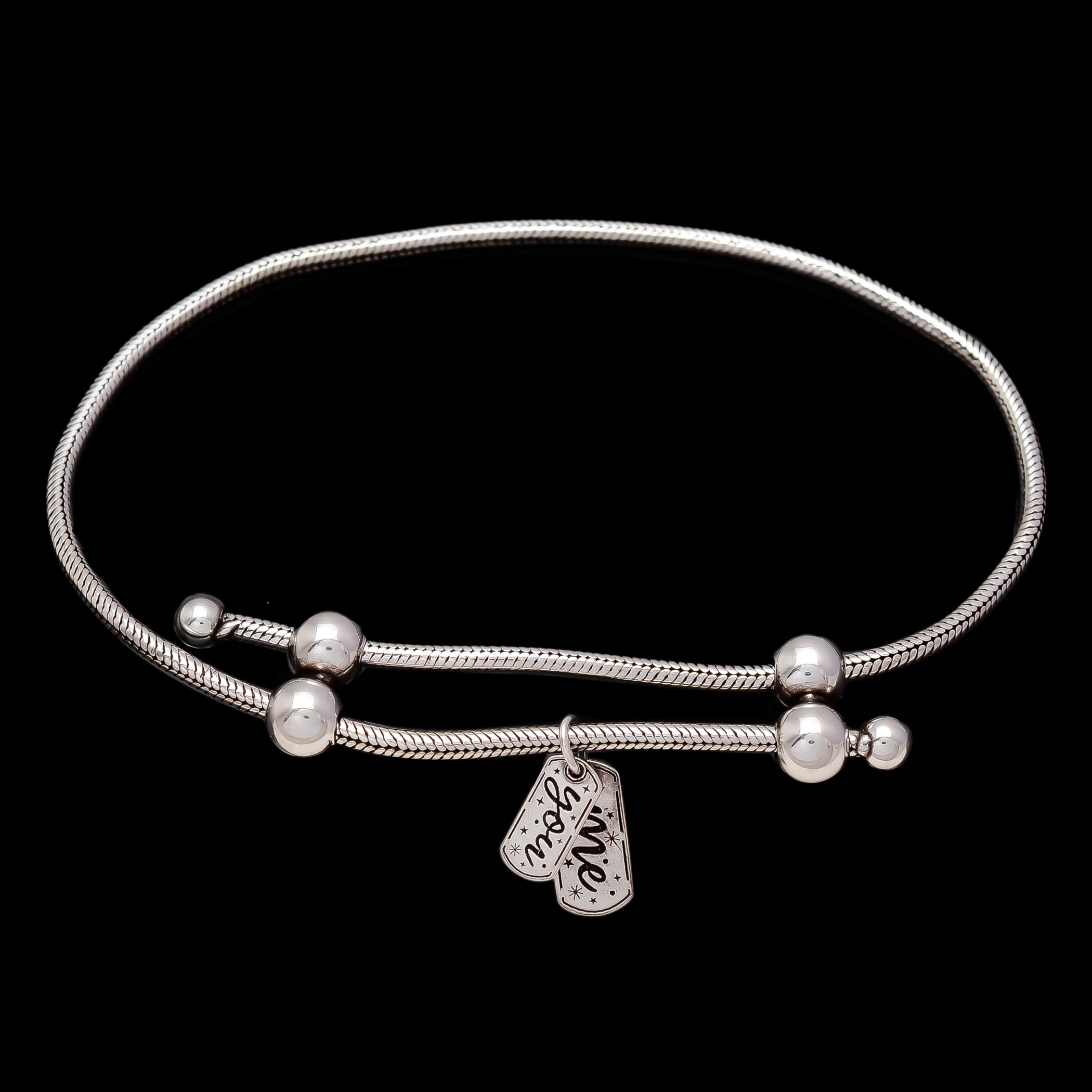 HALLMARK 925 SILVER ADJUSTABLE COUPLE BRACELET