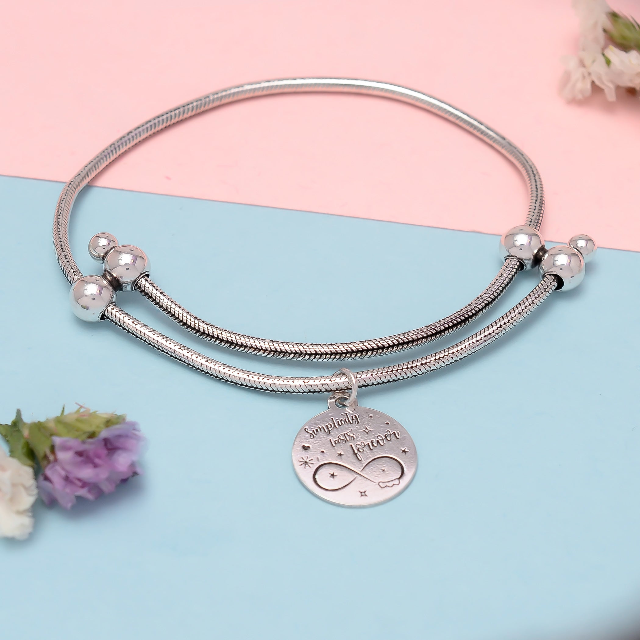 HALLMARK 925 STERLING SILVER ADJUSTABLE BRACELET