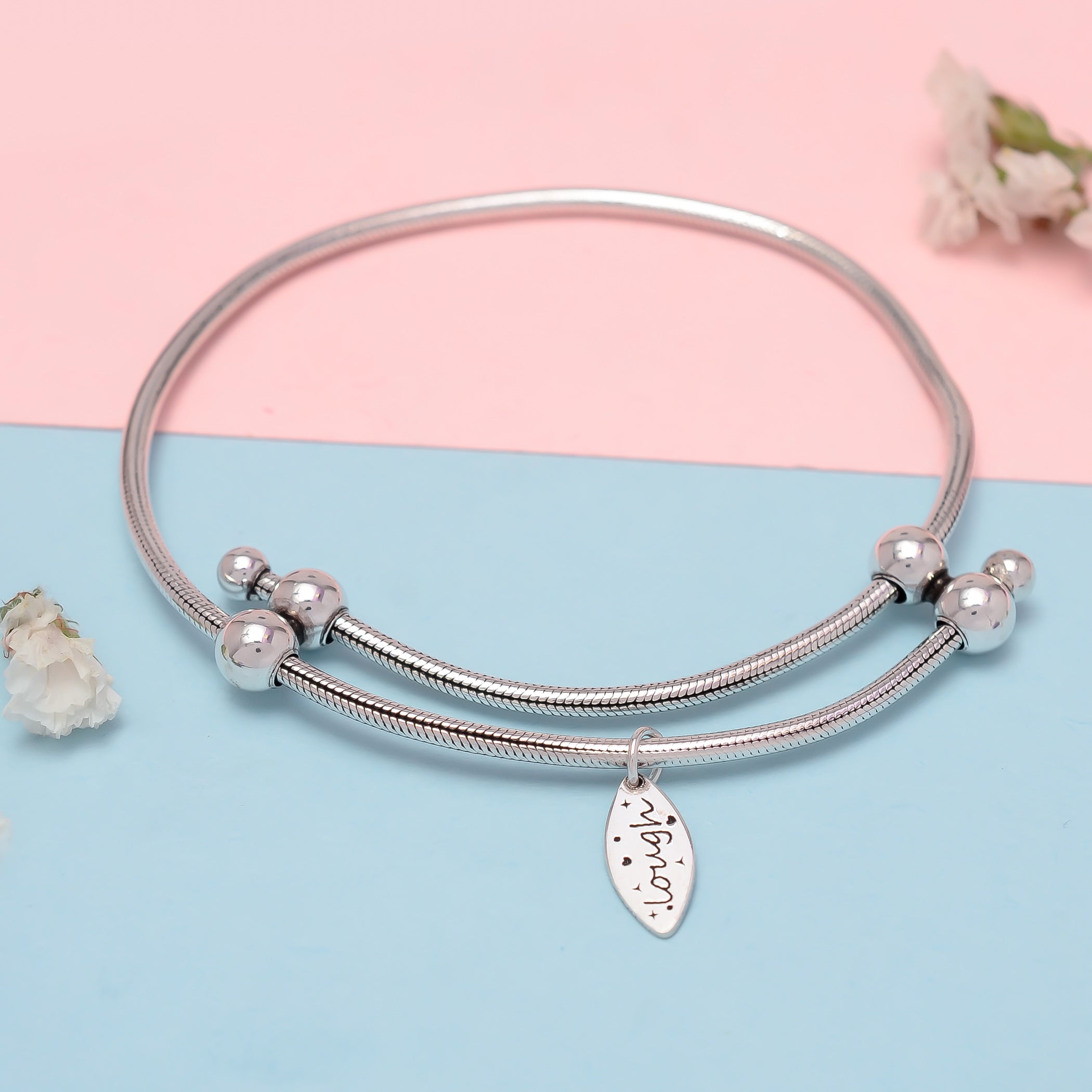 HALLMARK 925 STERLING SILVER LOUGH ADJUSTABLE BRACELET