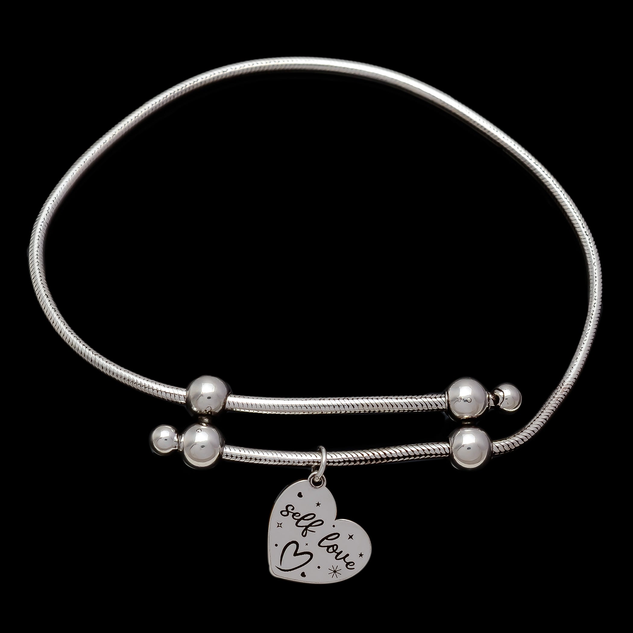 HALLMARK 925 STERLING SILVER ADJUSTABLE BRACELET FOR SELF LOVE PEOPLE