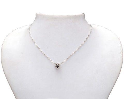 HALLMARK 925 Sterling Silver Star Charm Chain Pendant