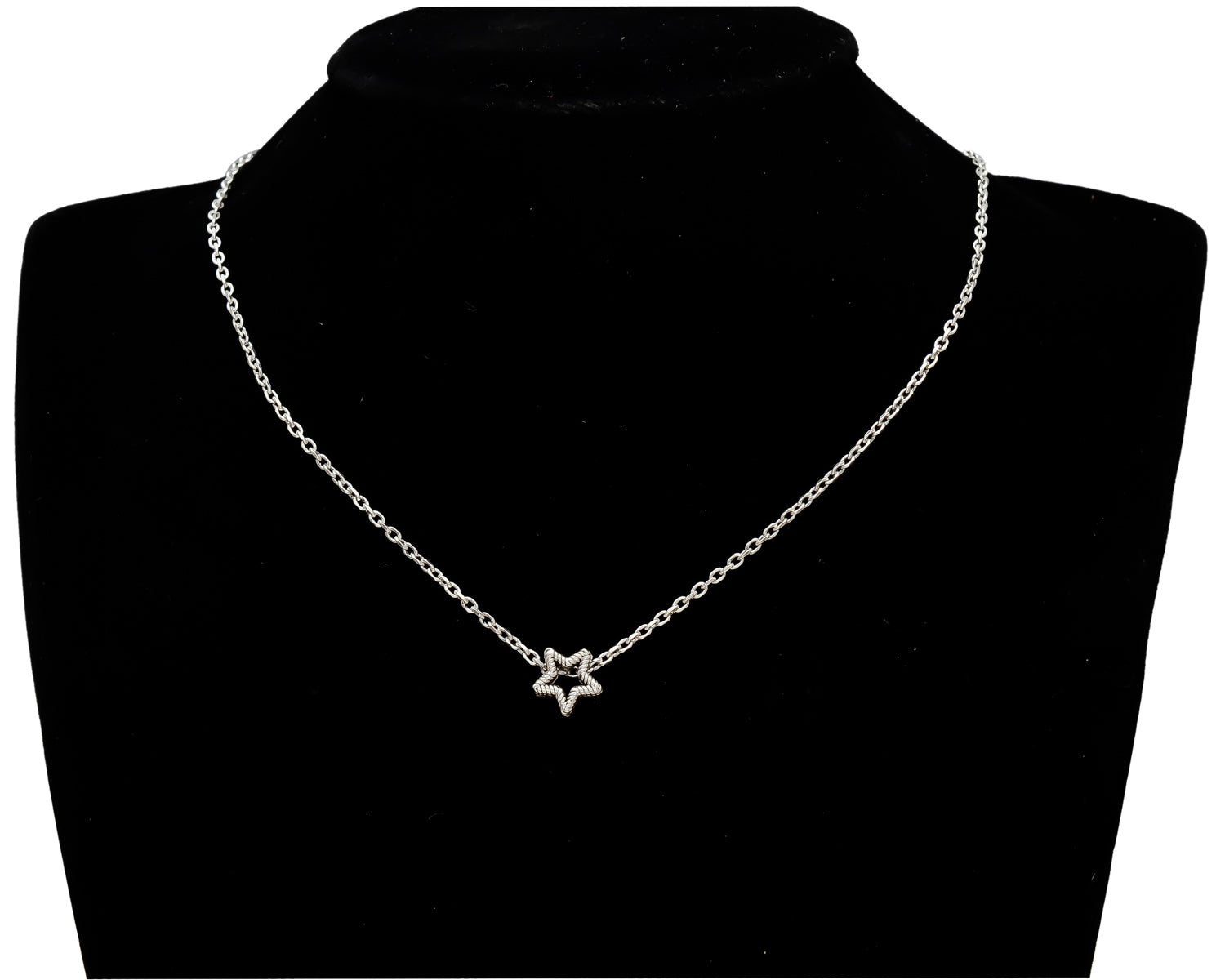 HALLMARK 925 Sterling Silver Star Charm Chain Pendant