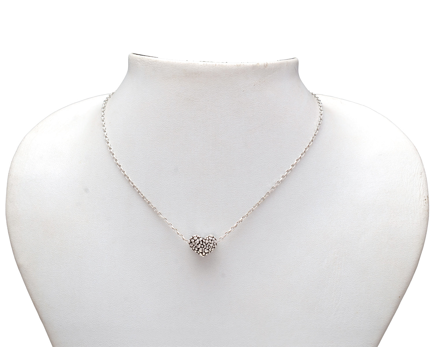 HALLMARK 925 Sterling Silver Dual Heart Filled Chain Pendant