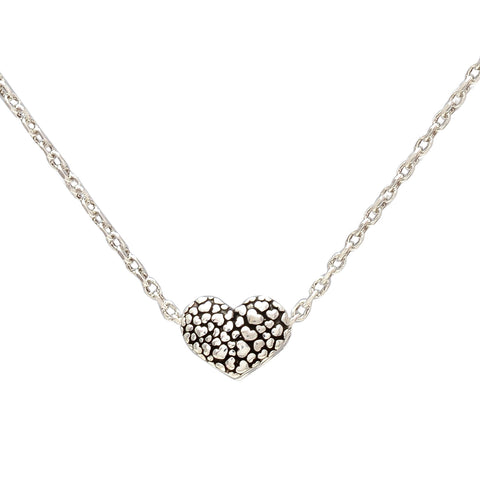 HALLMARK 925 Sterling Silver Dual Heart Filled Chain Pendant