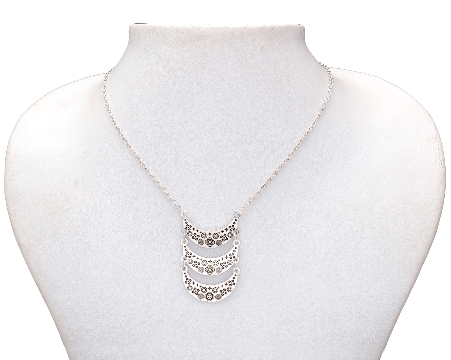 HALLMARK 925  Barry Jewelry Sarella Stering Silver Stacked Necklace