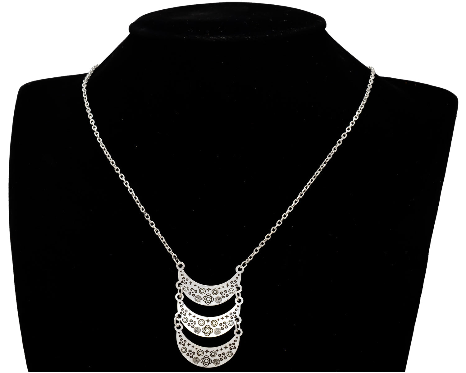 HALLMARK 925  Barry Jewelry Sarella Stering Silver Stacked Necklace