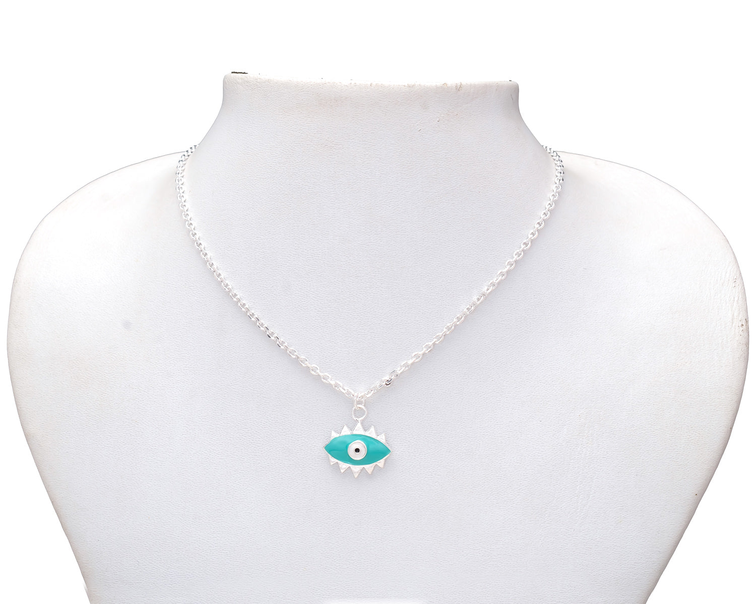 925 HALLMARK Chain Pendant With Evil Eye