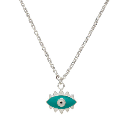 925 HALLMARK Chain Pendant With Evil Eye