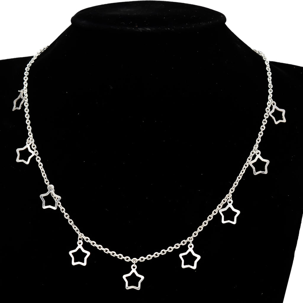 92.50 Party Wear 32.6gm Ladies Sterling Silver Necklace Set, Size:  Adjustable at Rs 4890/set in Delhi