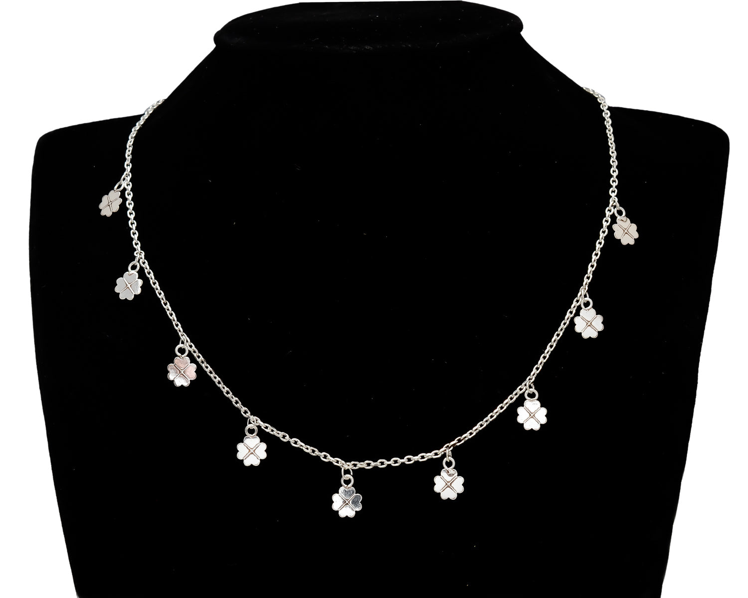 HALLMARK 925 Sterling Silver Hanging Charms Necklace