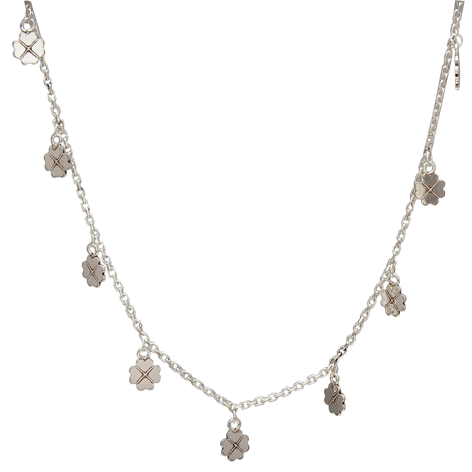 HALLMARK 925 Sterling Silver Hanging Charms Necklace